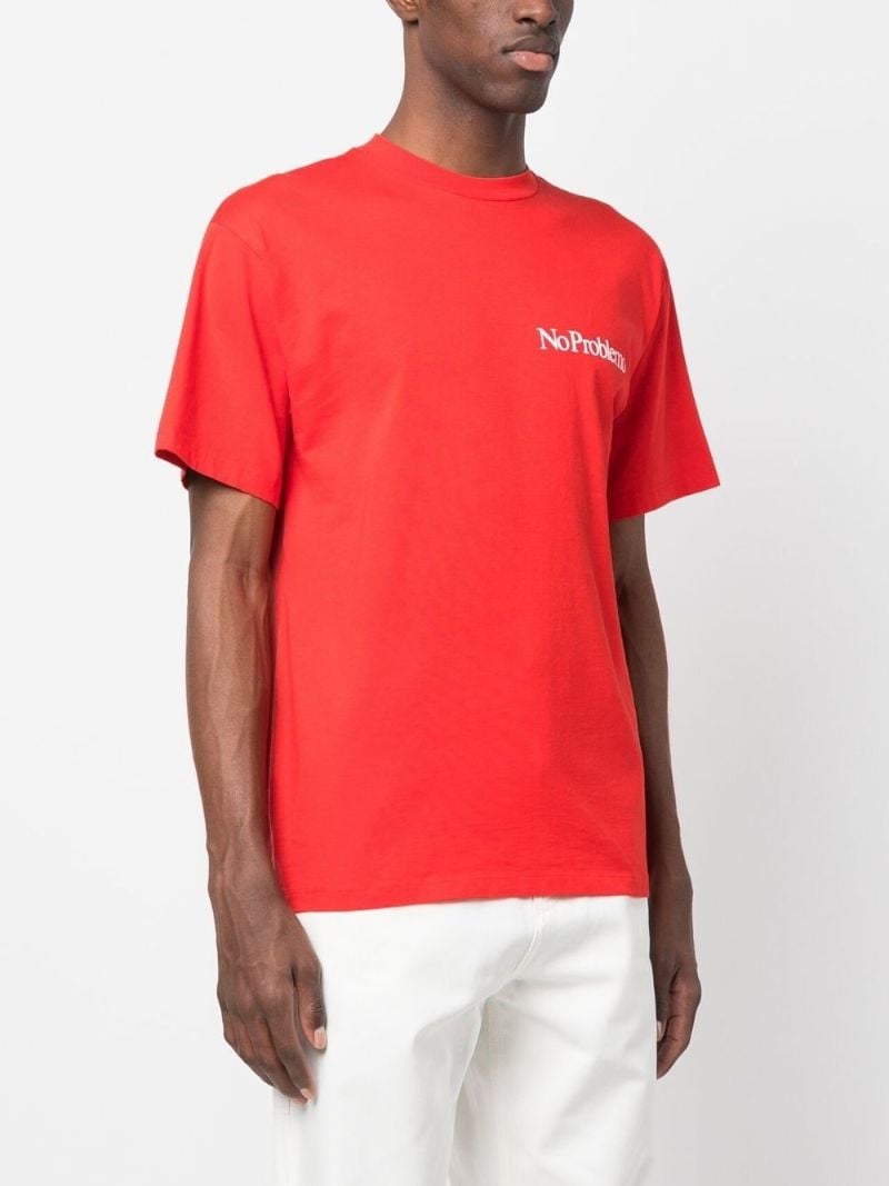 Red Slogan Print T-shirt