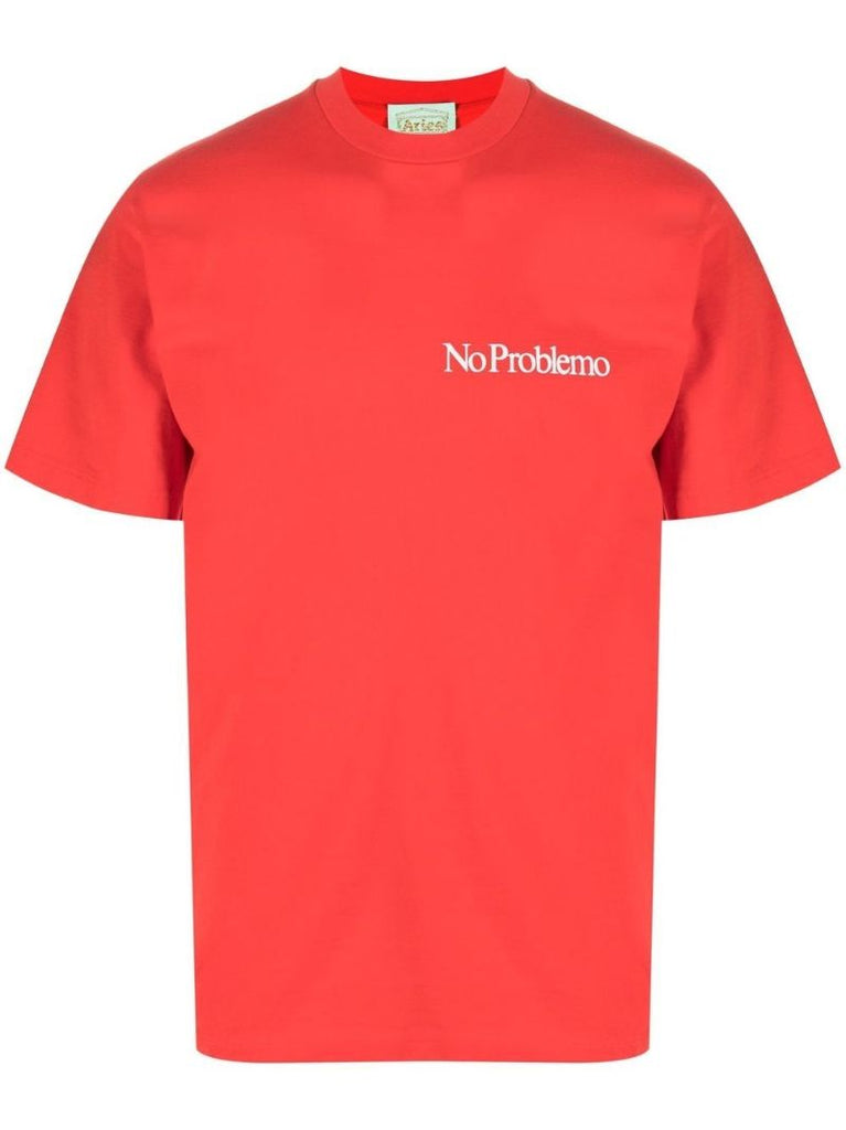 Red Slogan Print T-shirt