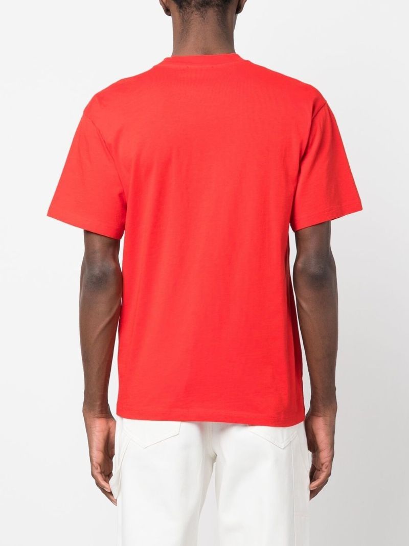 Red Slogan Print T-shirt