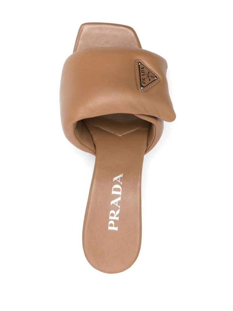 Brown 65 Padded Leather Mules