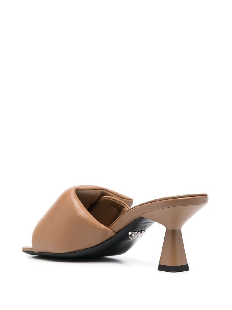 Brown 65 Padded Leather Mules