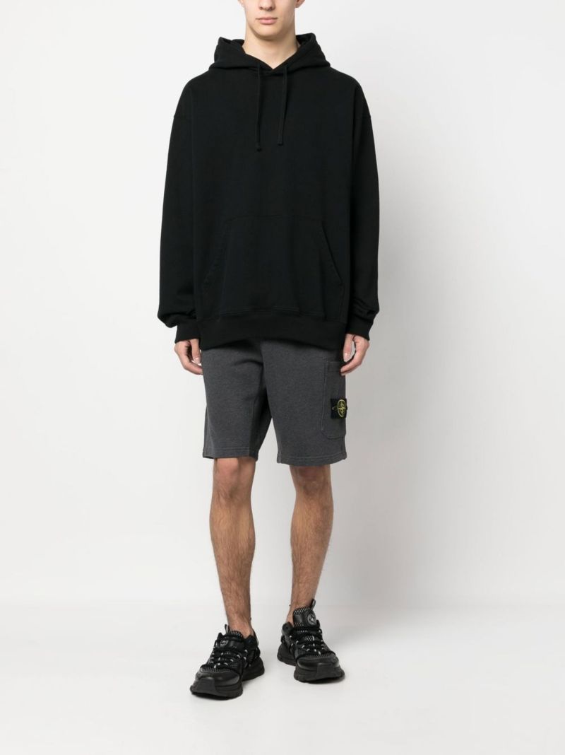 Grey Cotton Track Shorts
