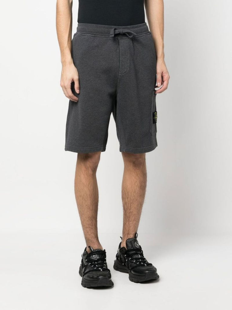 Grey Cotton Track Shorts