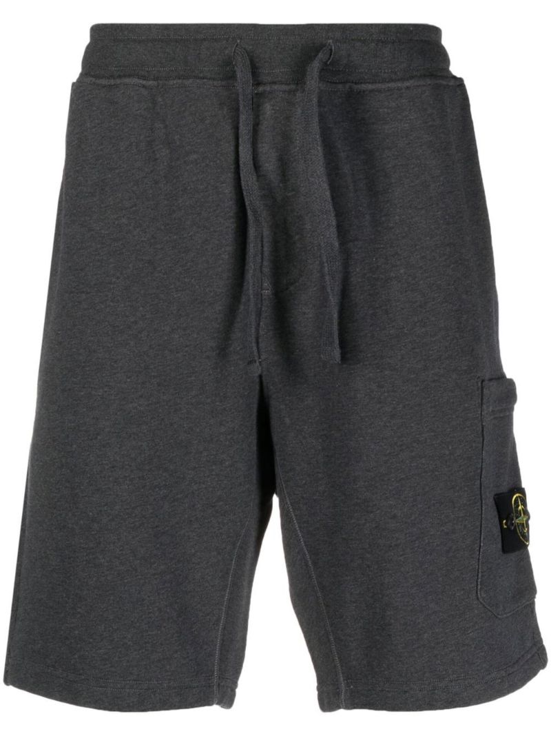 Grey Cotton Track Shorts