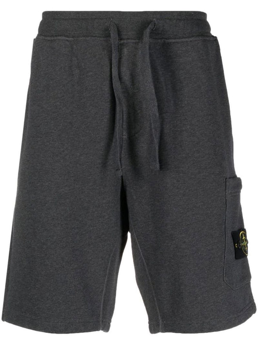 Grey Cotton Track Shorts