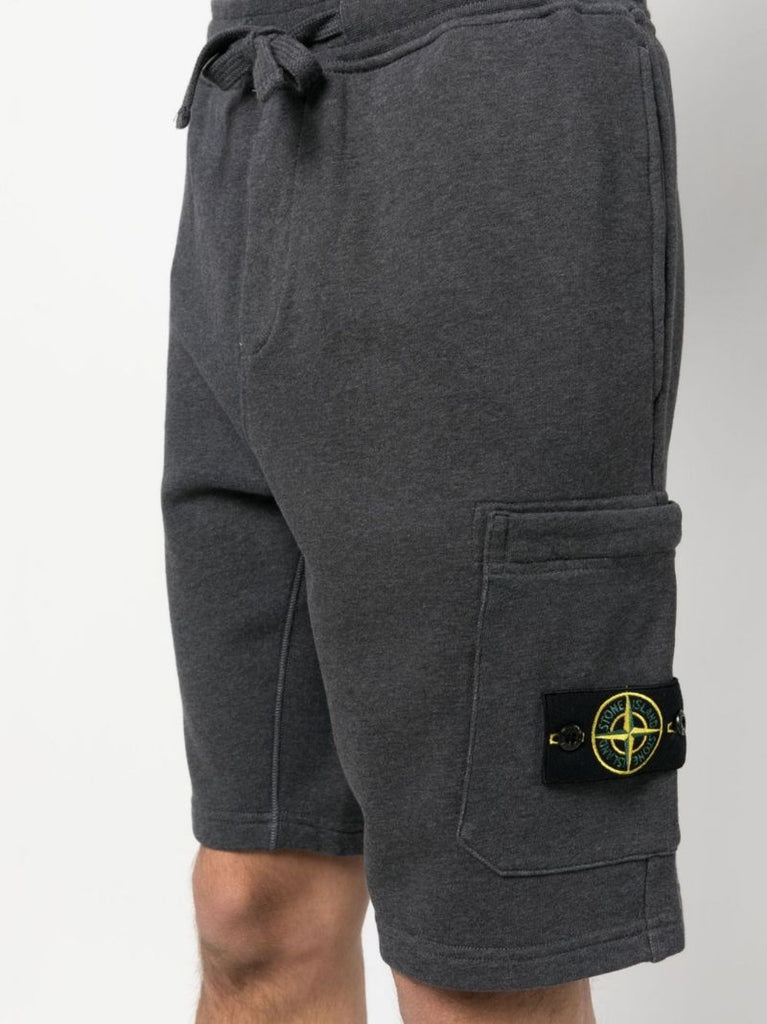 Grey Cotton Track Shorts