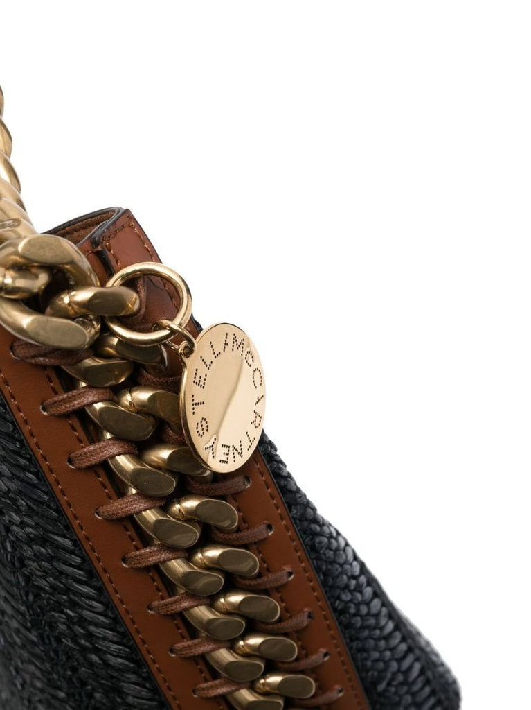 Black Interwoven Design Shoulder Bag
