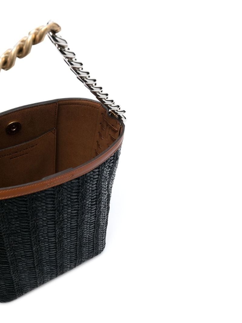 Black Interwoven Design Shoulder Bag