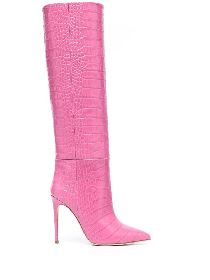 Pink Coco 100 Knee-high Leather Boots
