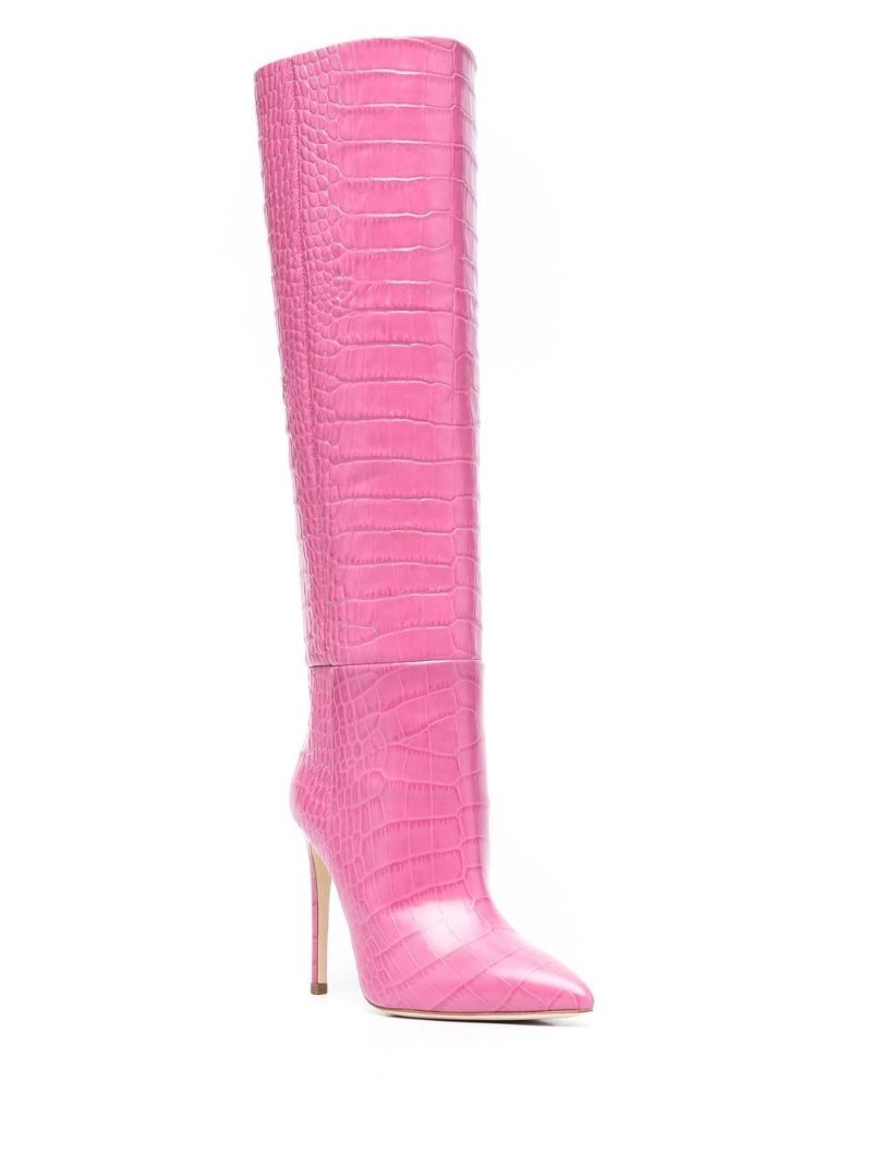 Pink Coco 100 Knee-high Leather Boots