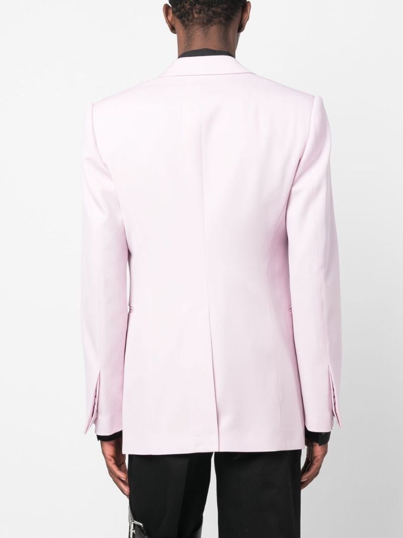 Purple Peak Lapels Wool Blazer