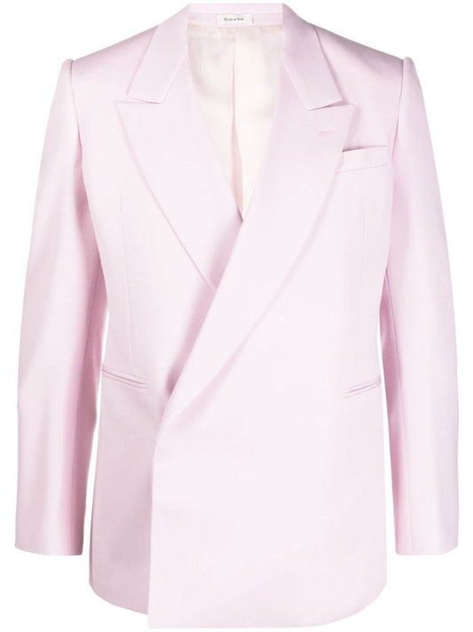Purple Peak Lapels Wool Blazer