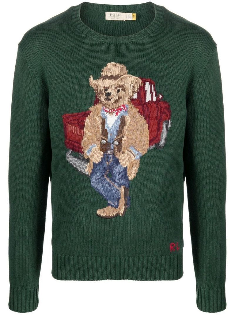 Green Polo Bear Sweater