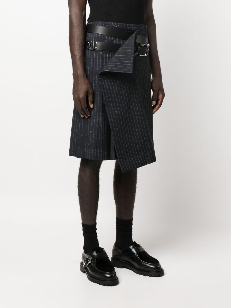 Blue Pinstripe Pleated Kilt