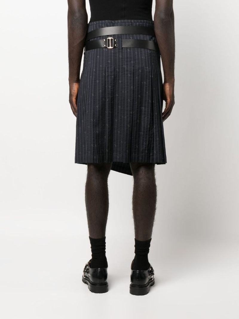 Blue Pinstripe Pleated Kilt