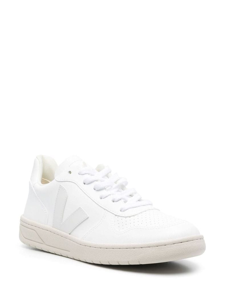White V-10 Lace-up Sneakers