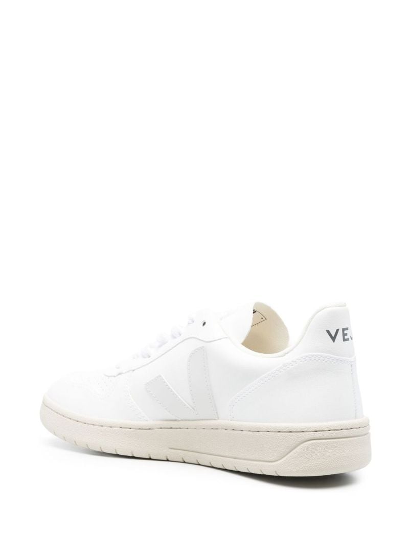 White V-10 Lace-up Sneakers