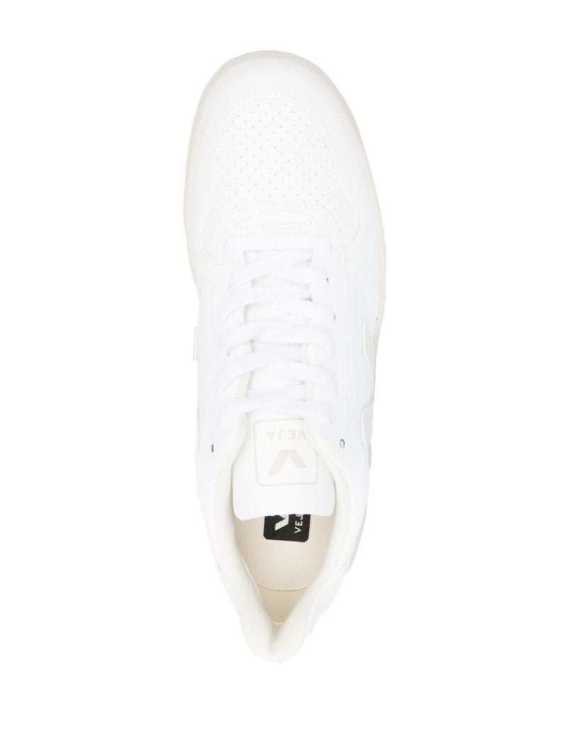 White V-10 Lace-up Sneakers