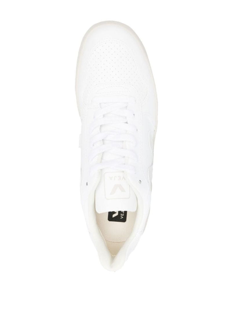 White V-10 Lace-up Sneakers