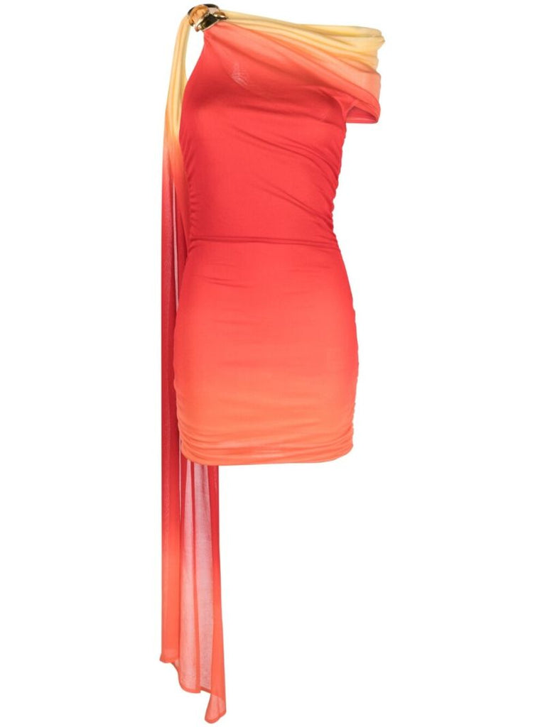 Red OmbrÃ_x0083_Â© One-shoulder Mini Dress