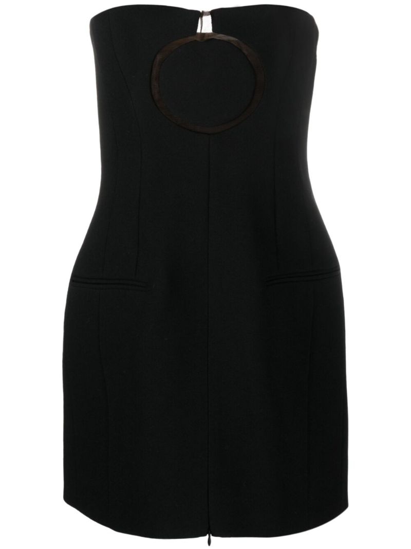 Black Circle Detail Bandeau Top