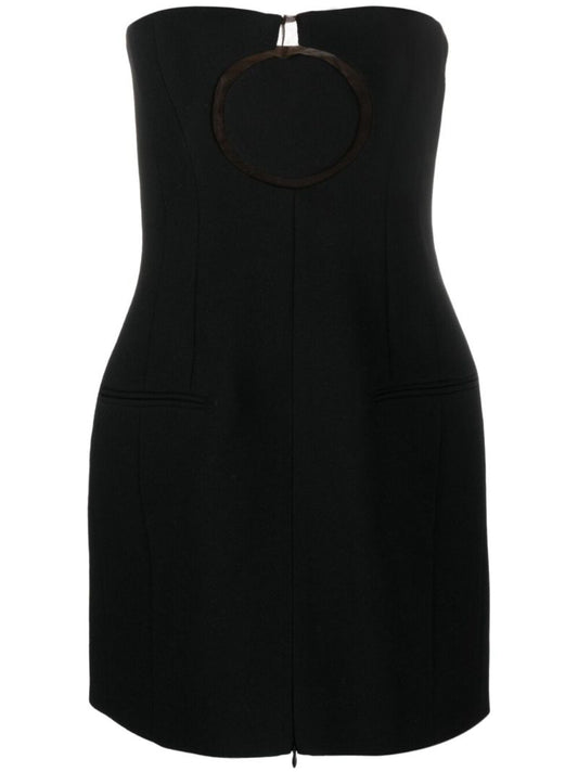 Black Circle Detail Bandeau Top
