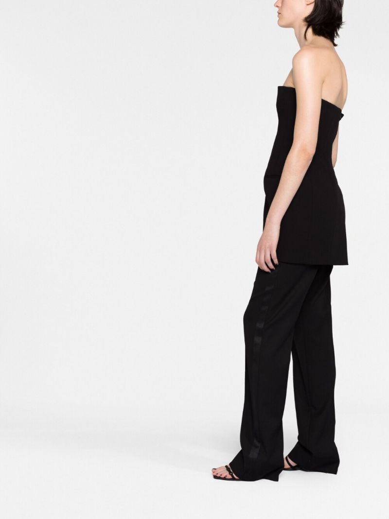 Black Circle Detail Bandeau Top