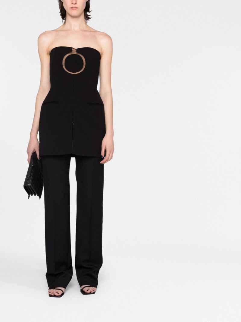 Black Circle Detail Bandeau Top