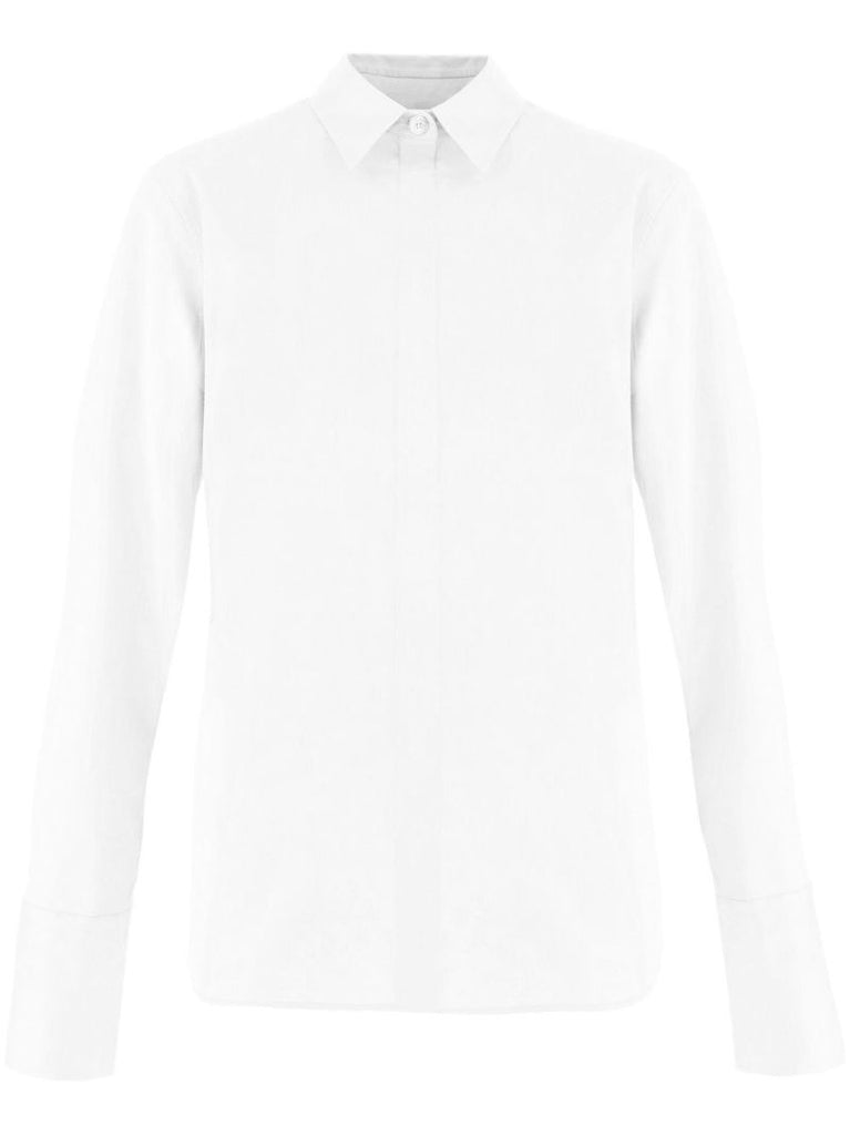White Long Sleeved Cotton Shirt
