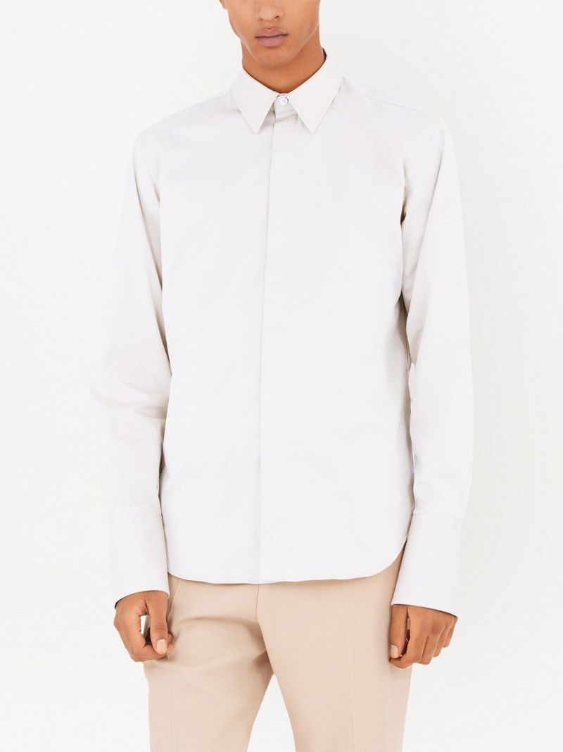 White Long Sleeved Cotton Shirt