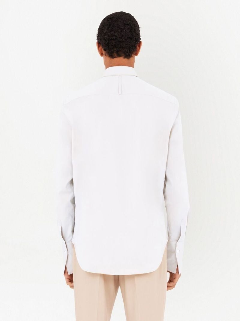White Long Sleeved Cotton Shirt
