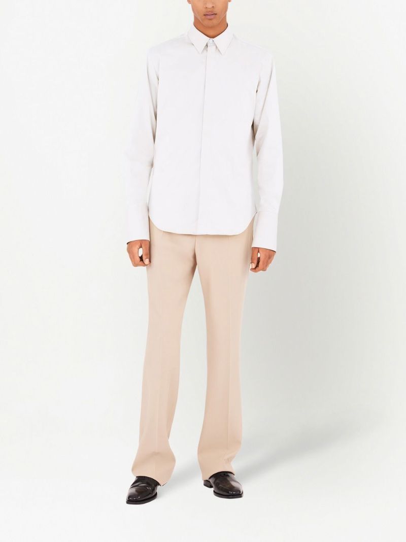 White Long Sleeved Cotton Shirt