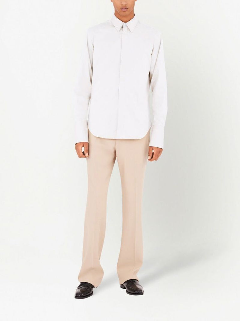 White Long Sleeved Cotton Shirt