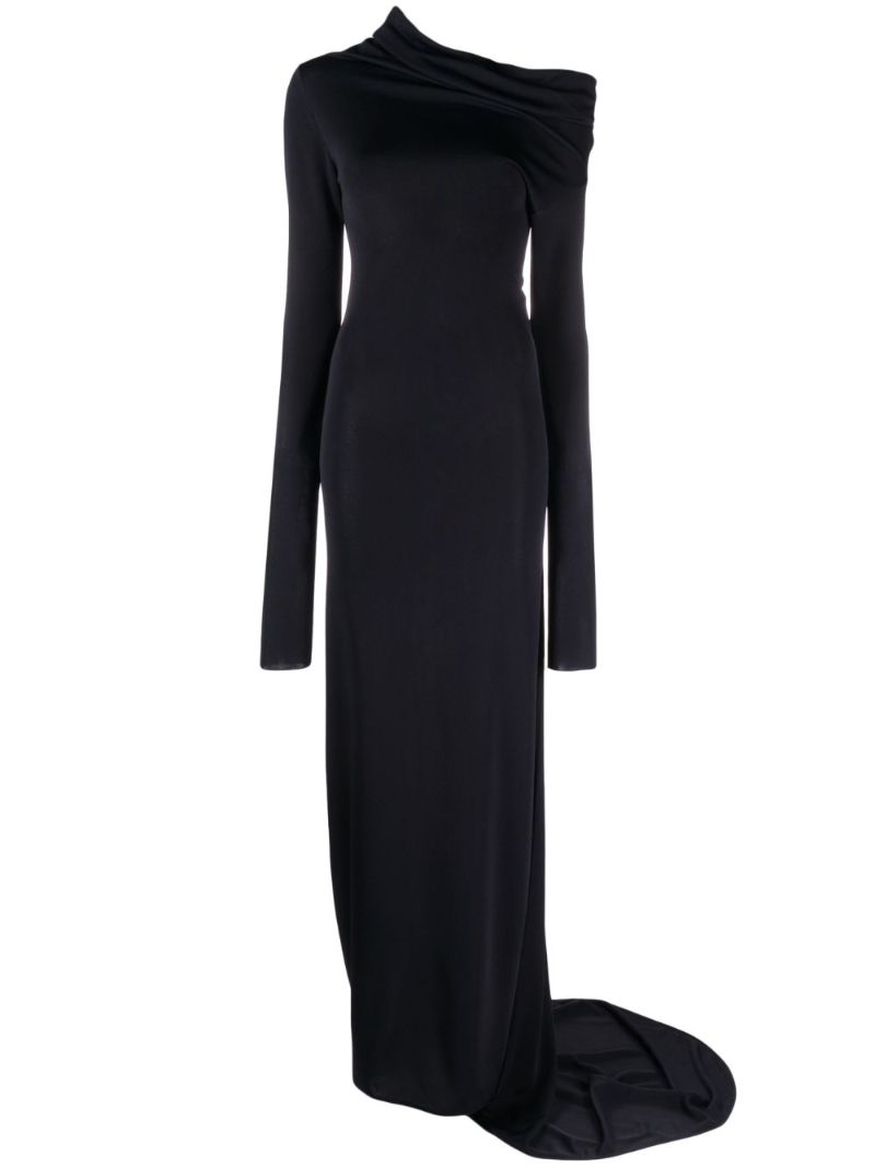 Black One-shoulder Maxi Dress