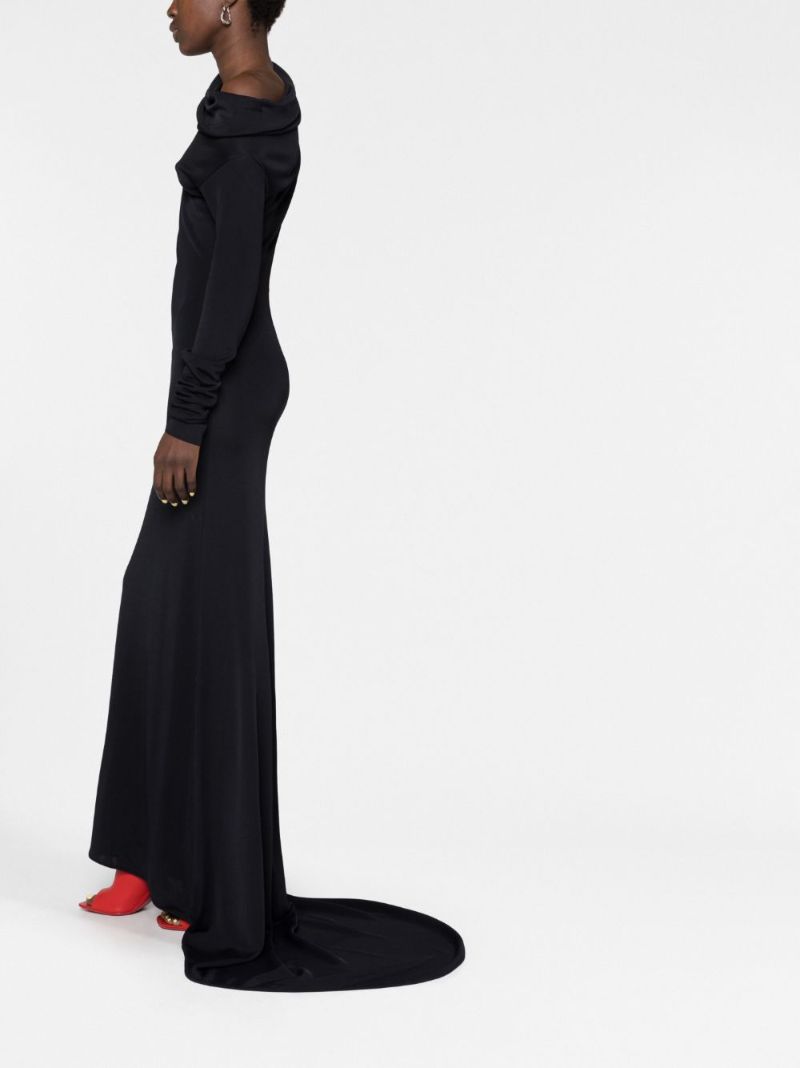 Black One-shoulder Maxi Dress