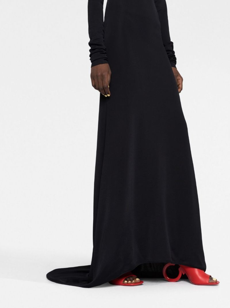 Black One-shoulder Maxi Dress