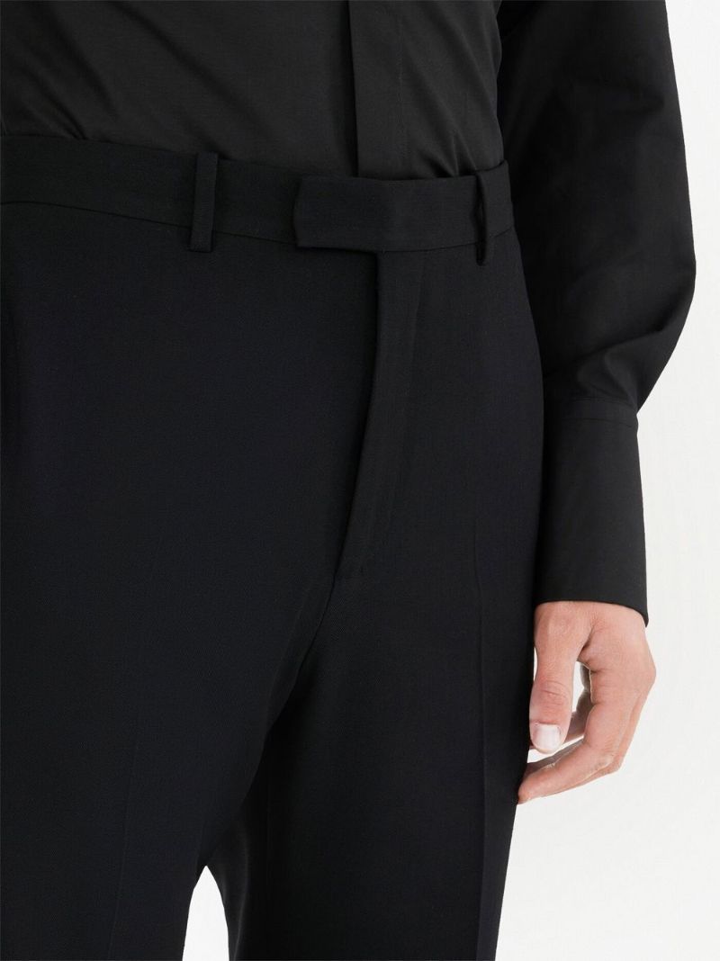Black Tailored Wool Trousers