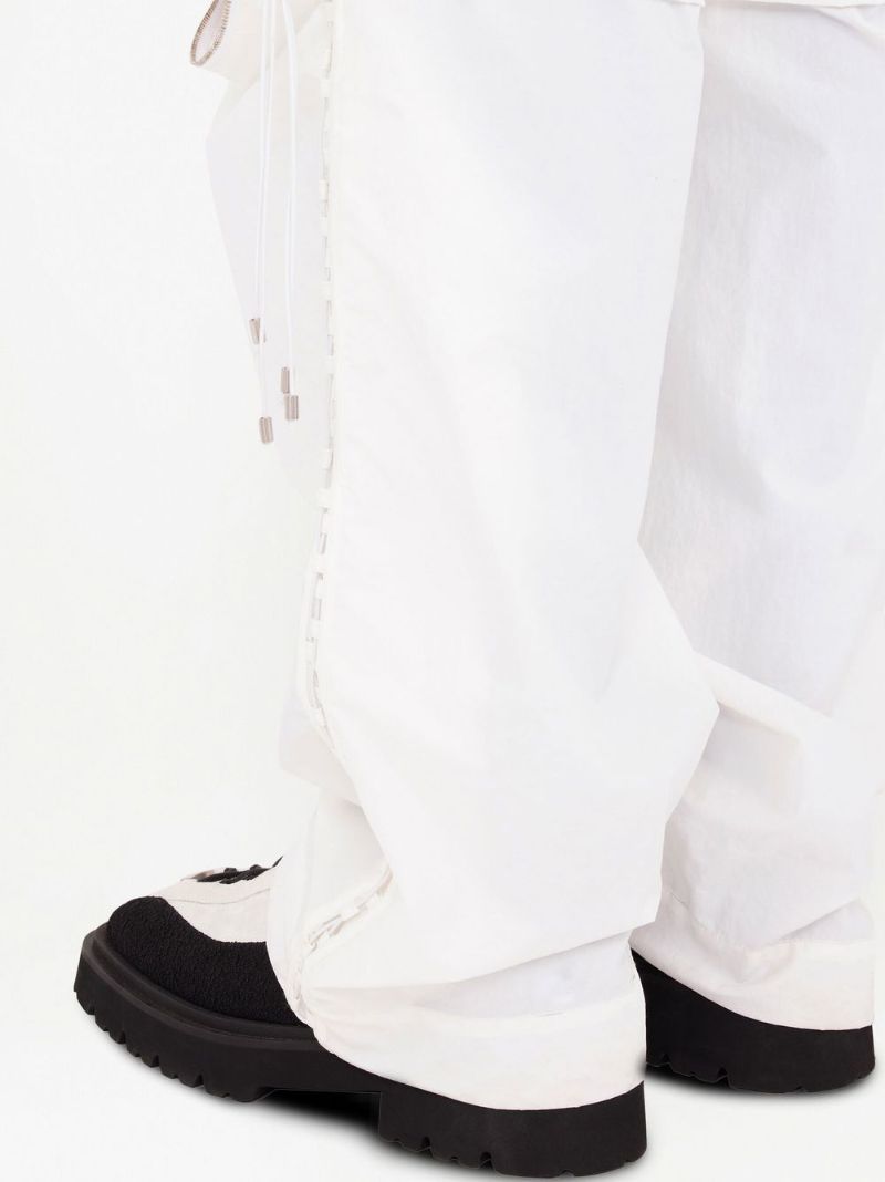 White Straight-leg Cargo Trousers