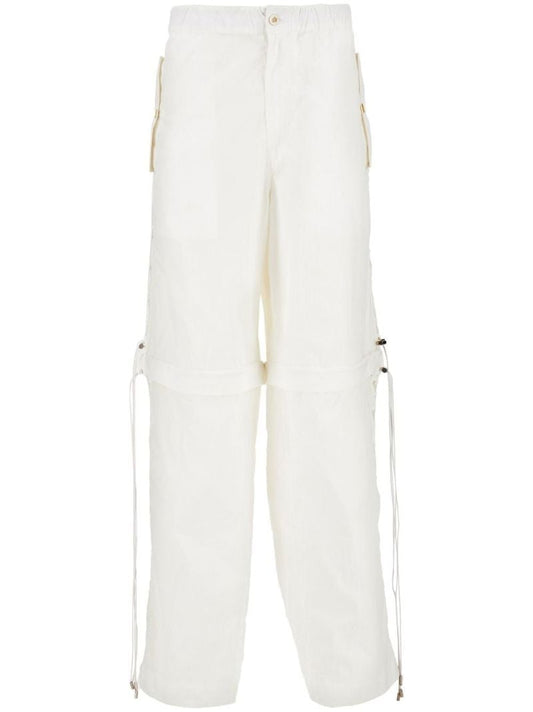 White Straight-leg Cargo Trousers
