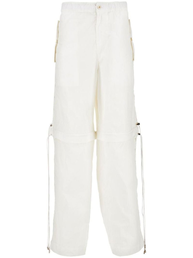 White Straight-leg Cargo Trousers