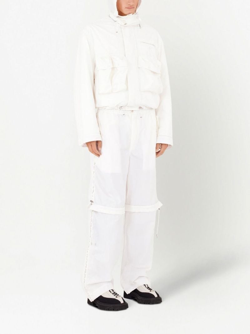 White Straight-leg Cargo Trousers