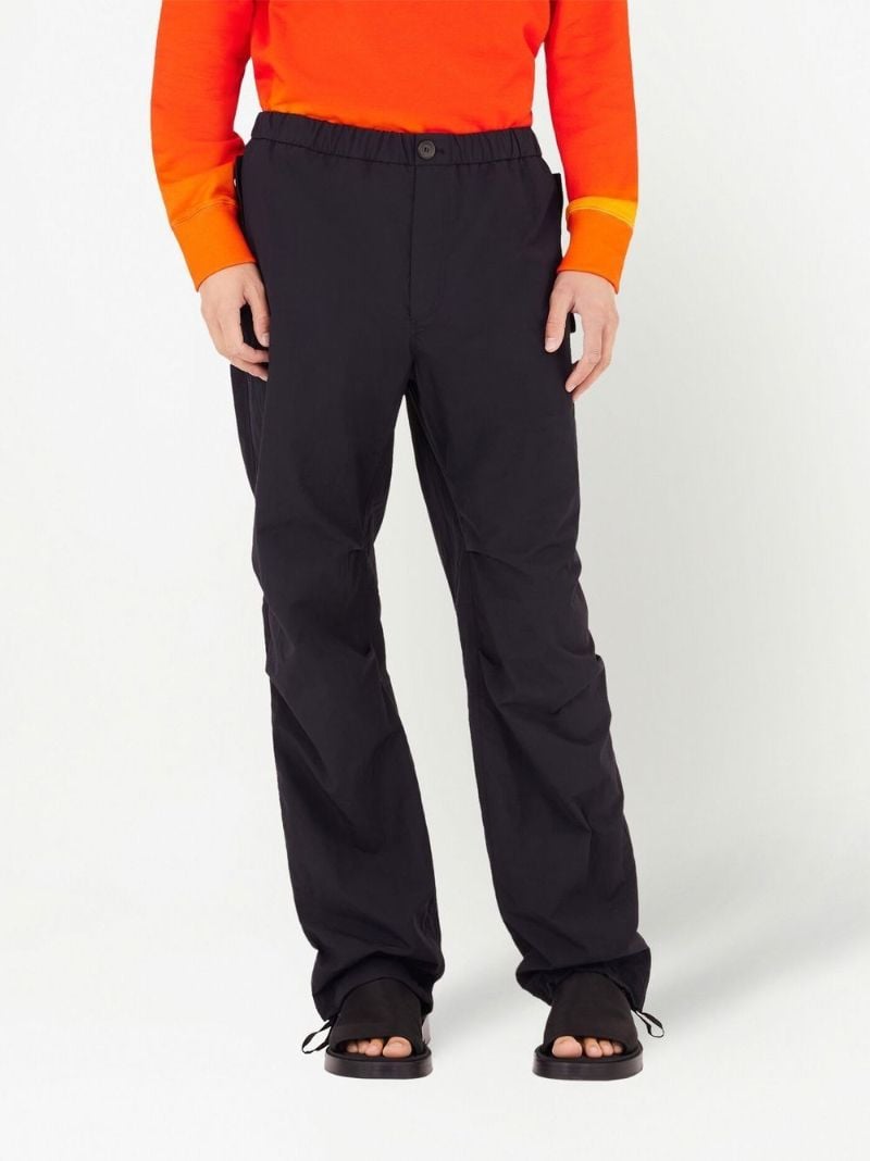 Black Straight-leg Cargo Trousers