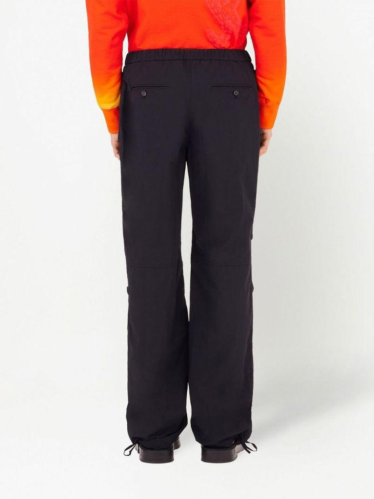Black Straight-leg Cargo Trousers