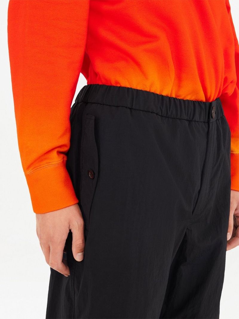 Black Straight-leg Cargo Trousers