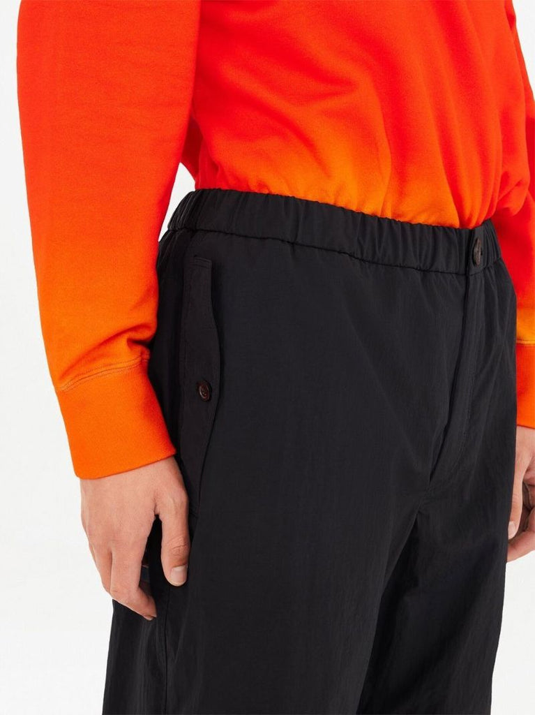 Black Straight-leg Cargo Trousers