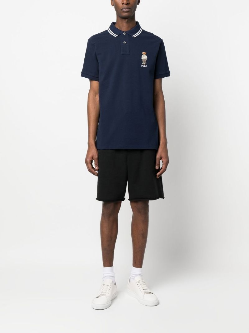 Blue Polo Bear Cotton Polo Shirt