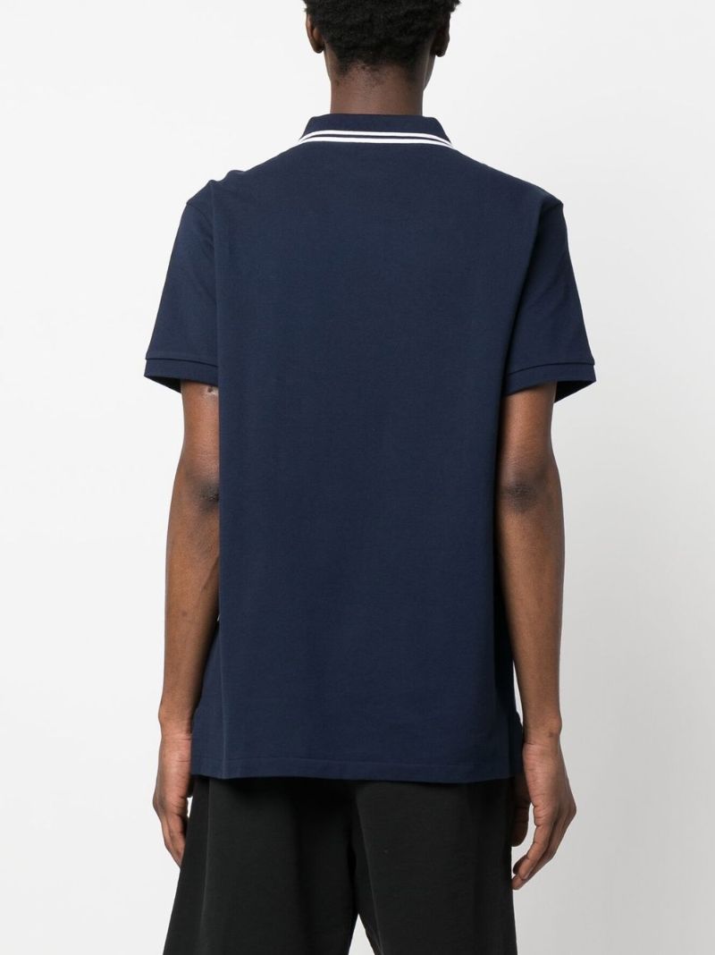 Blue Polo Bear Cotton Polo Shirt