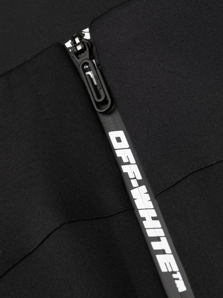 Black Zipped Flared Leggings