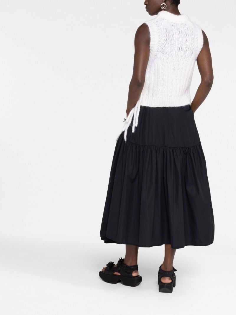 White Isa Cable Knit Vest