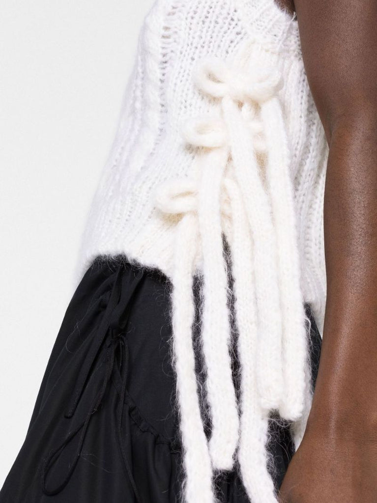 White Isa Cable Knit Vest